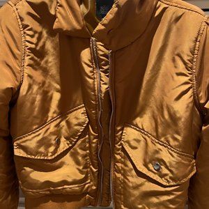 Wild Fable Bronze Light Weight Zip Front Bomber Jacket Size M